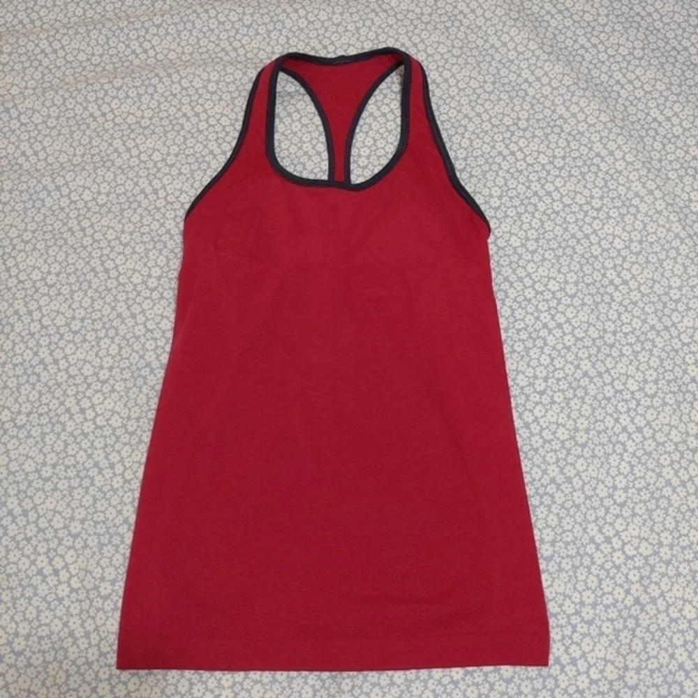 Lululemon Ebb And Flow Racerback Tank In Red Size 4 - Picture 2 of 11
